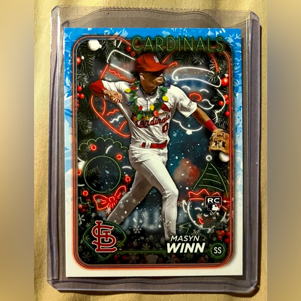 Masyn Winn RC 2024 TOPPS Holiday Series St Louis Cardinals ROOKIE CARD #H94